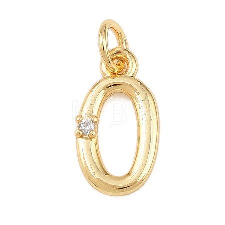 Brass Micro Pave Clear Cubic Zirconia Charms KK-P339-27G-00-1