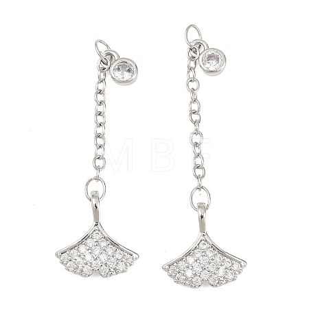 Brass Micro Pave Clear Cubic Zirconia Pendants KK-H257-02P-1