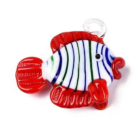 Handmade Lampwork Pendants LAMP-N024-34C-02-1