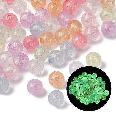 Luminous Transparent Acrylic Beads LACR-S001-13-10mm-1