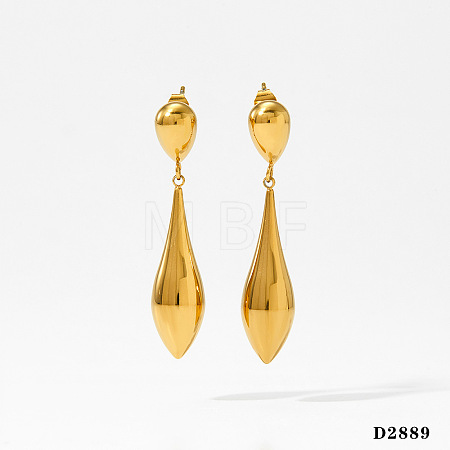 316L Surgical Stainless Steel Teardrop Stud Dangle Earrings for Women WGDB3F6-02-1