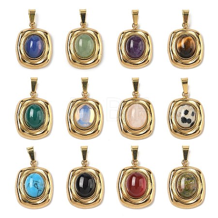 Natural & Synthetic Mixed Stone Pendants STAS-D209-01G-1