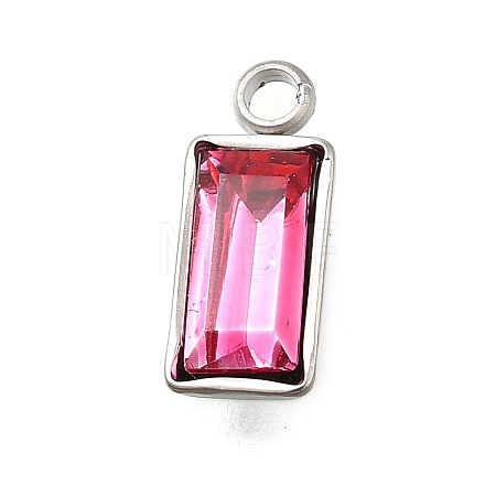 304 Stainless Steel Rhinestone Pendants STAS-Z125-12I-P-1