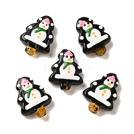Christmas Theme Handmade Lampwork Beads LAMP-G162-06C-1