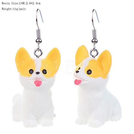 Iron & Resin Dangle Earrings for Women WG4B27B-04-1
