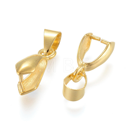 Brass Ice Pick Pinch Bails KK-F718-11G-1