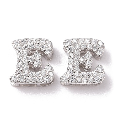 925 Sterling Silver Micro Pave Cubic Zirconia Beads STER-Z005-15P-E-1