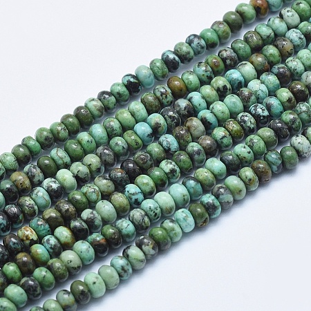 Natural African Turquoise(Jasper) Beads Strands G-E444-49-4mm-1