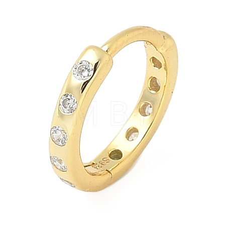 S925 Sterling Silver Micro-Inlaid Zircon Circle Stud Earrings Fashion Simple ZD9822-5-1