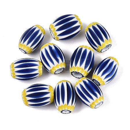 Handmade Millefiori Glass Barrel Beads LA-N002-23A-1