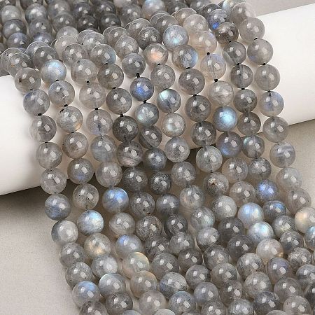 Natural Labradorite Beads Strands G-L654-O02-8mm-1