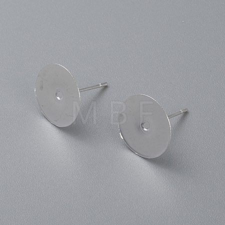 304 Stainless Steel Stud Earring Findings STAS-H436-24S-12mm-1
