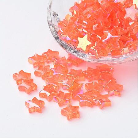 Eco-Friendly Transparent Acrylic Beads PL556-4-1