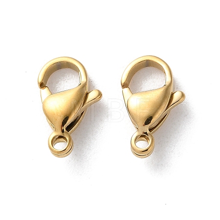 304 Stainless Steel Lobster Claw Clasps X-STAS-V007-01C-G-1