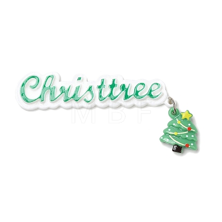 Christmas Theme Opaque Resin Cabochons CRES-D011-01I-1