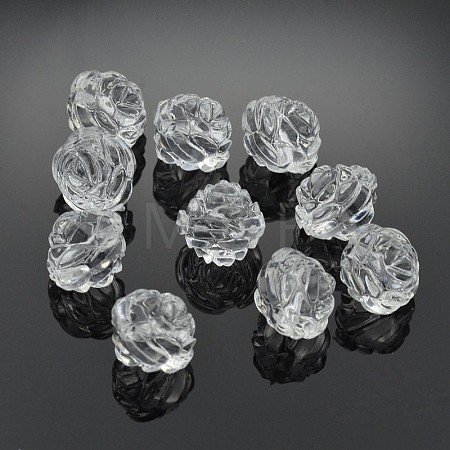 Transparent Clear Frosted Acrylic Beads PL713Y-1-1