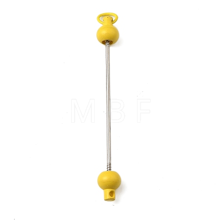 Plastic Beadable Keychain Bar for Jewelry Making DIY Crafts AJEW-C040-01G-1-1