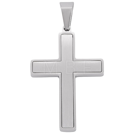 1Pc Brushed 304 Stainless Steel Pendants STAS-TADJ0001-07P-1