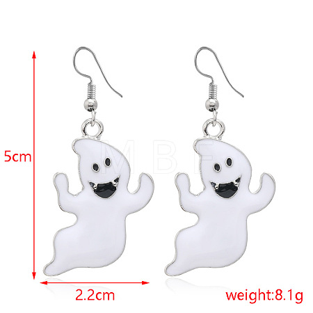 Halloween Theme Alloy Enamel Dangle Earrings FS-WG50C46-24-1