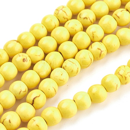 Synthetic Turquoise Beads Strands TURQ-G106-6mm-02I-1