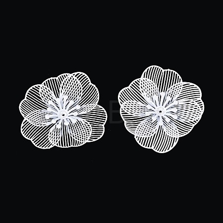 Spray Painted Iron Bead Caps IFIN-N013-05D-1