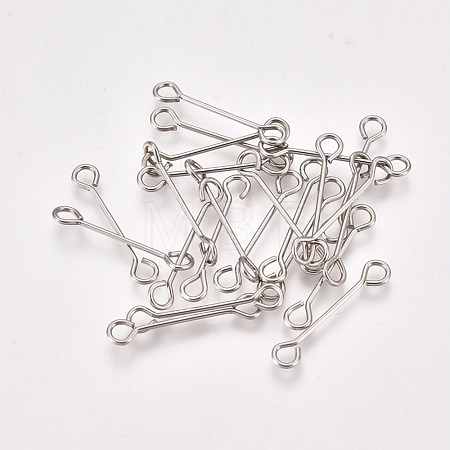 Non-Tarnish 304 Stainless Steel Eye Pins STAS-L247-007B-P-1