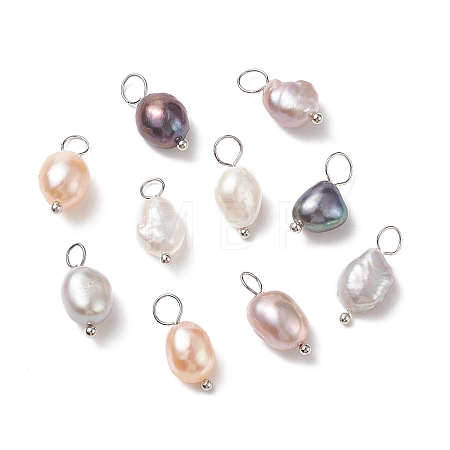 Natural Cultured Freshwater Pearl Pendants PALLOY-JF01949-02-1