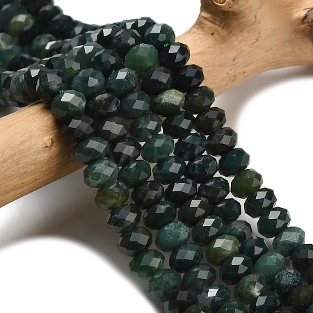 Natural Moss Agate Beads Strands G-Z111-A54-1