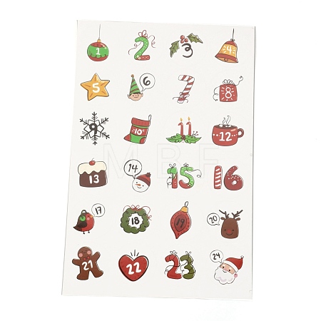 Christmas Advent Calendar Stickers DIY-L050-A10-1