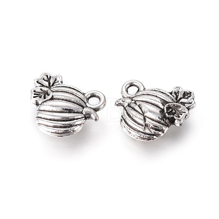 Pumpkin Tibetan Style Zinc Alloy Charms X-TIBEP-Q033-95-1