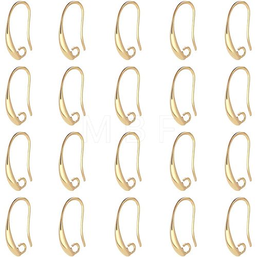 40Pcs Brass Earring Hooks KK-FH0004-42-1