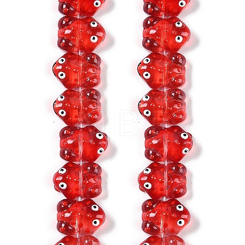 Transparent Glass Enamel Beads Strands GLAA-B021-05D-1