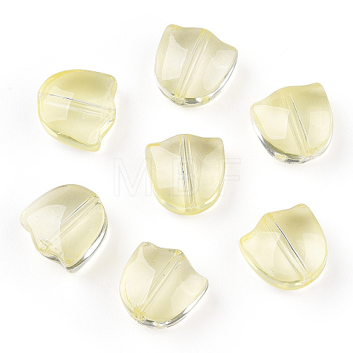 Spray Painted Transparent Glass Beads GLAA-T022-26-A04-1