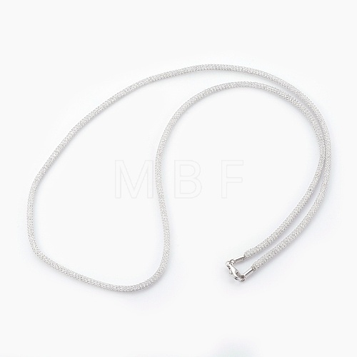 Brass Mesh Chain Necklaces NJEW-F241-01P-B-1