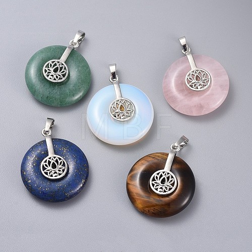 Natural & Synthetic Mixed Stone Pendants G-F640-B-1