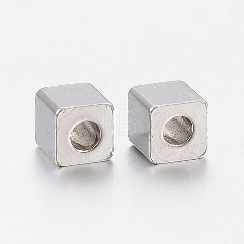 304 Stainless Steel Beads STAS-F148-4x4-06P-1