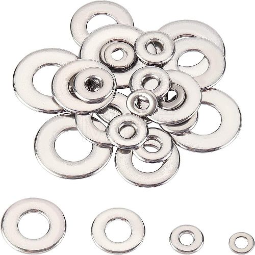 Unicraftale 24 Pcs 4 Styles 304 Stainless Steel Linking Rings STAS-UN0021-74P-1