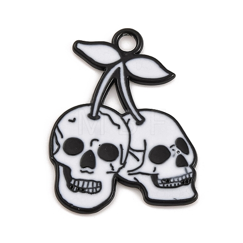 Halloween Theme Alloy Enamel Pendants ENAM-N056-225H-EB-1