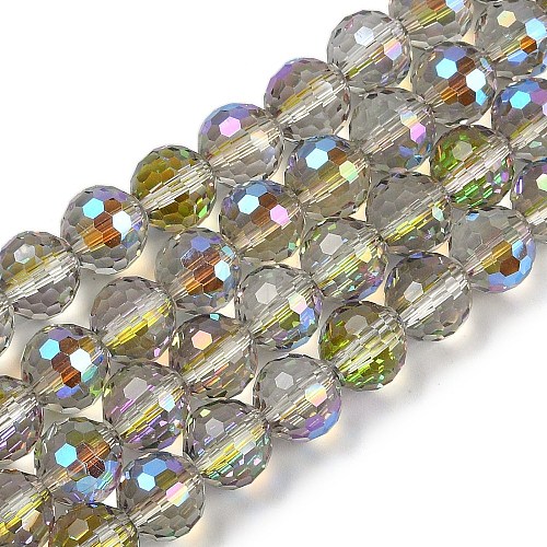 Transparent Electroplate Glass Beads Strands EGLA-N002-31-H10-1