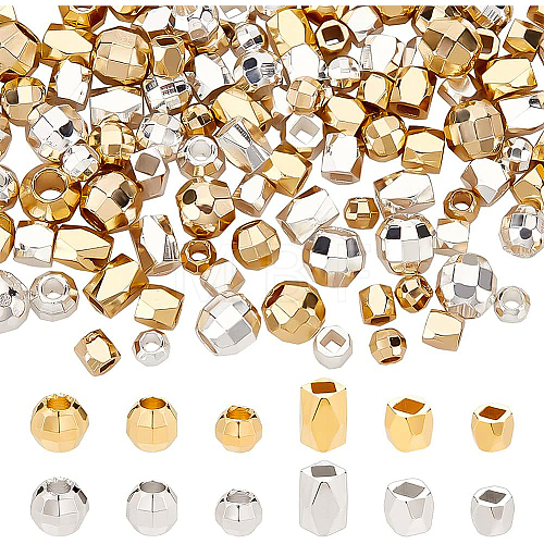 120Pcs 12 Styles Brass Spacer Beads KK-BC0008-57-1