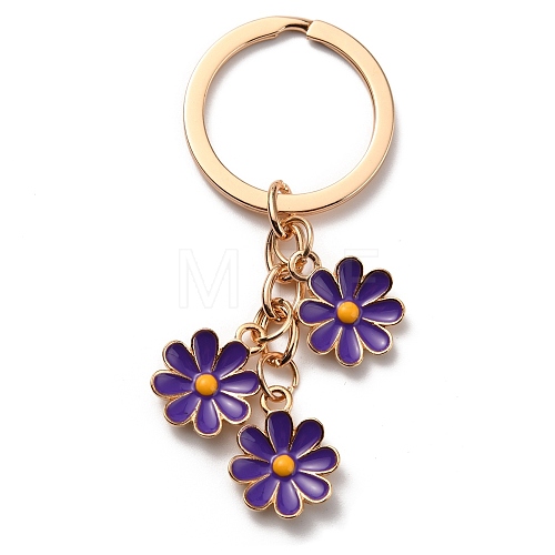 Cute Enamel Keychain KEYC-WH0025-048G-07-1