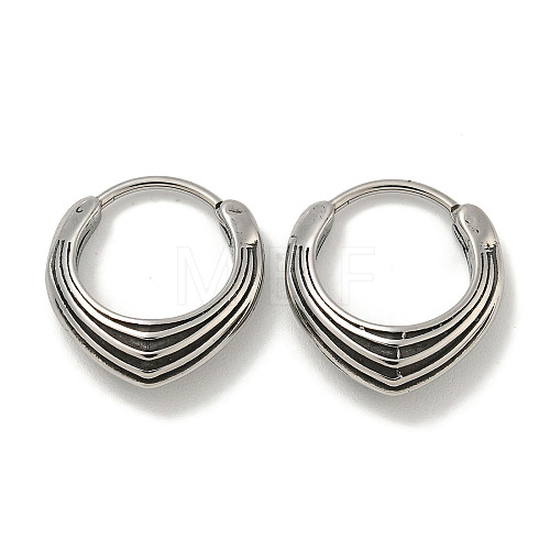 316 Surgical Stainless Steel Hoop Earrings for Women and Men EJEW-D096-20F-AS-1