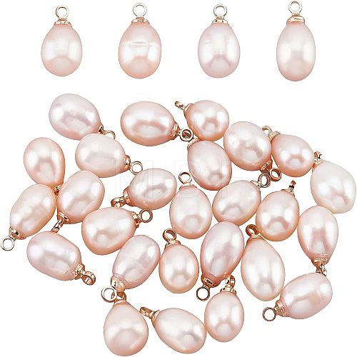  Natural Pearl Charms PEAR-NB0001-45-1