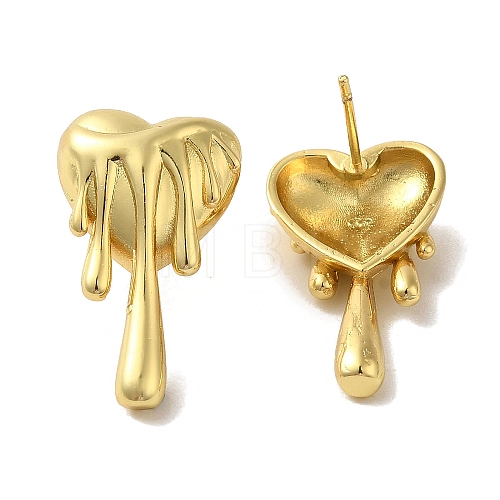 Rack Plating Brass Stud Earrings EJEW-R162-28G-1