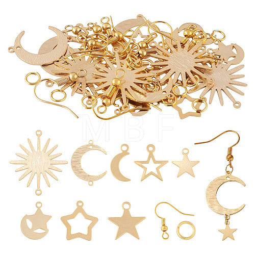 Yilisi DIY Star & Moon & Sun Drop Earring Making Kit DIY-YS0001-36-1