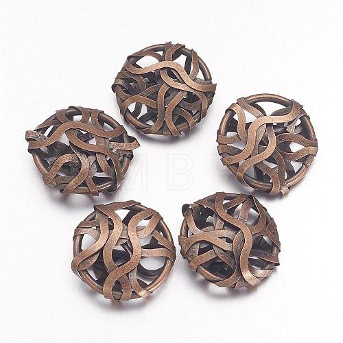Antique Bronze Iron Wire Beads X-IFIN-D003-AB-1