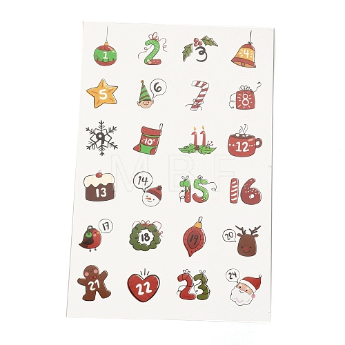 Christmas Advent Calendar Stickers DIY-L050-A10-1