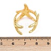 Brass Enamel Adjustable Cuff Rings for Women RJEW-G357-01A-5