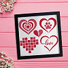 MAYJOYDIY US 1 Set Valentine's Day PET Hollow Out Drawing Painting Stencils DIY-MA0003-28-5