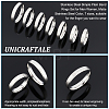 Unicraftale 21Pcs 7 Size Stainless Steel Simple Plain Band Rings Set for Men Women RJEW-UN0002-56-5